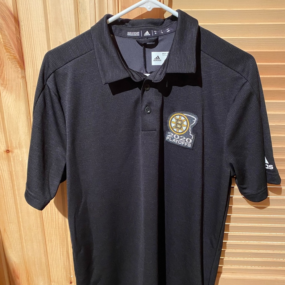 Adidas Boston Bruins 2020 Playoffs golf shirt size medium